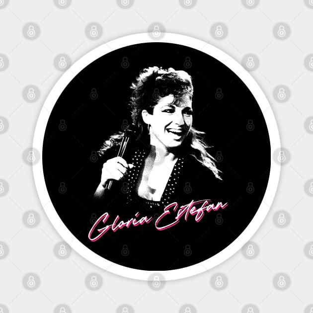 Gloria Estefan / Retro 80s Fan Design Magnet by DankFutura